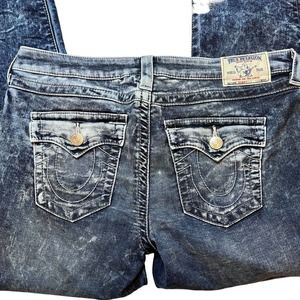True Religion Jennie Curvy Acid Wash Skinny Jeans Size 34